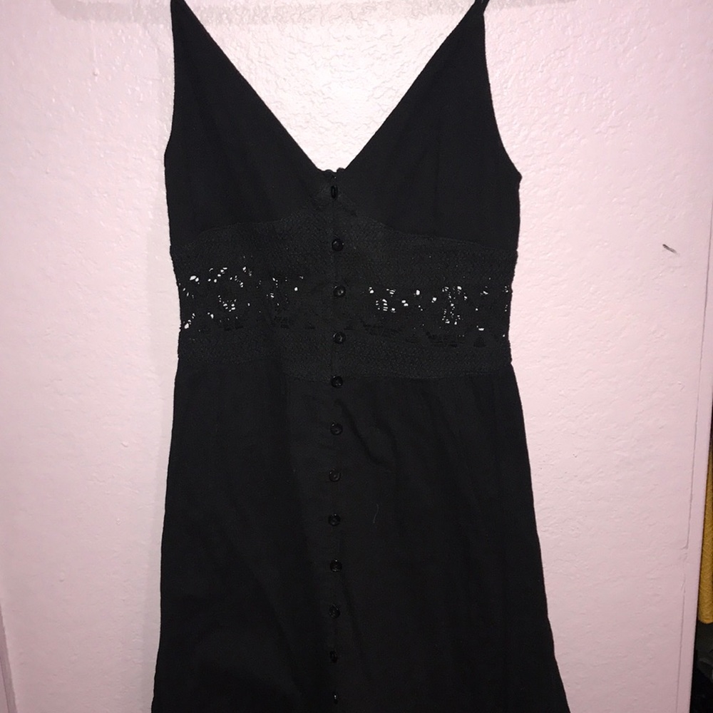 Black topshop button up dress